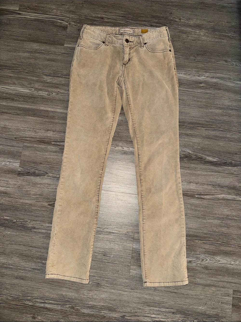 Pilcro and the Letterpress Straight-Leg Corduroy Pants in Tan